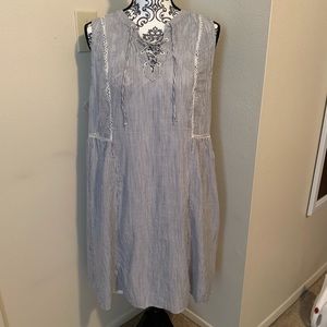 NWOT sleeveless striped dress